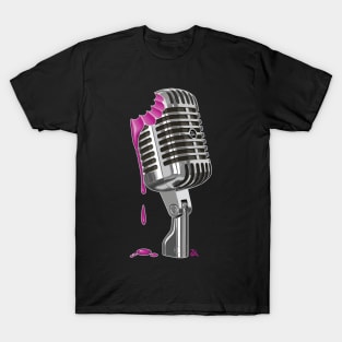 Bite the Microphone Pink T-Shirt